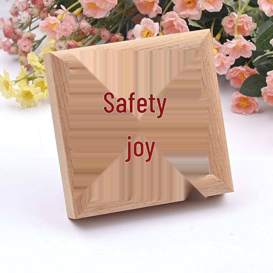 Yuanbao Peace & Joy Beaded Cross-Stitch Embroidery with Frame - Perfect for Desktop or Entrance Room Décor.