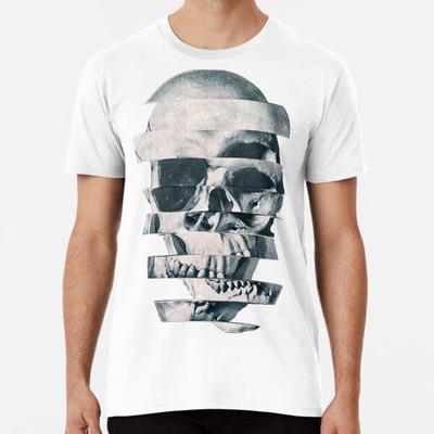 Glitch Skull Mono  S To 5XL Made In the AU/USA T-Shirt