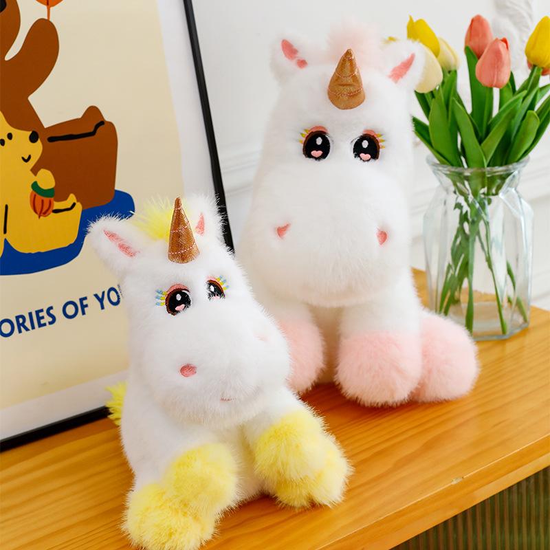 New Cute Unicorn Doll Plush Toy Cute Pony Unicorn Soothing Doll Girl Gift
