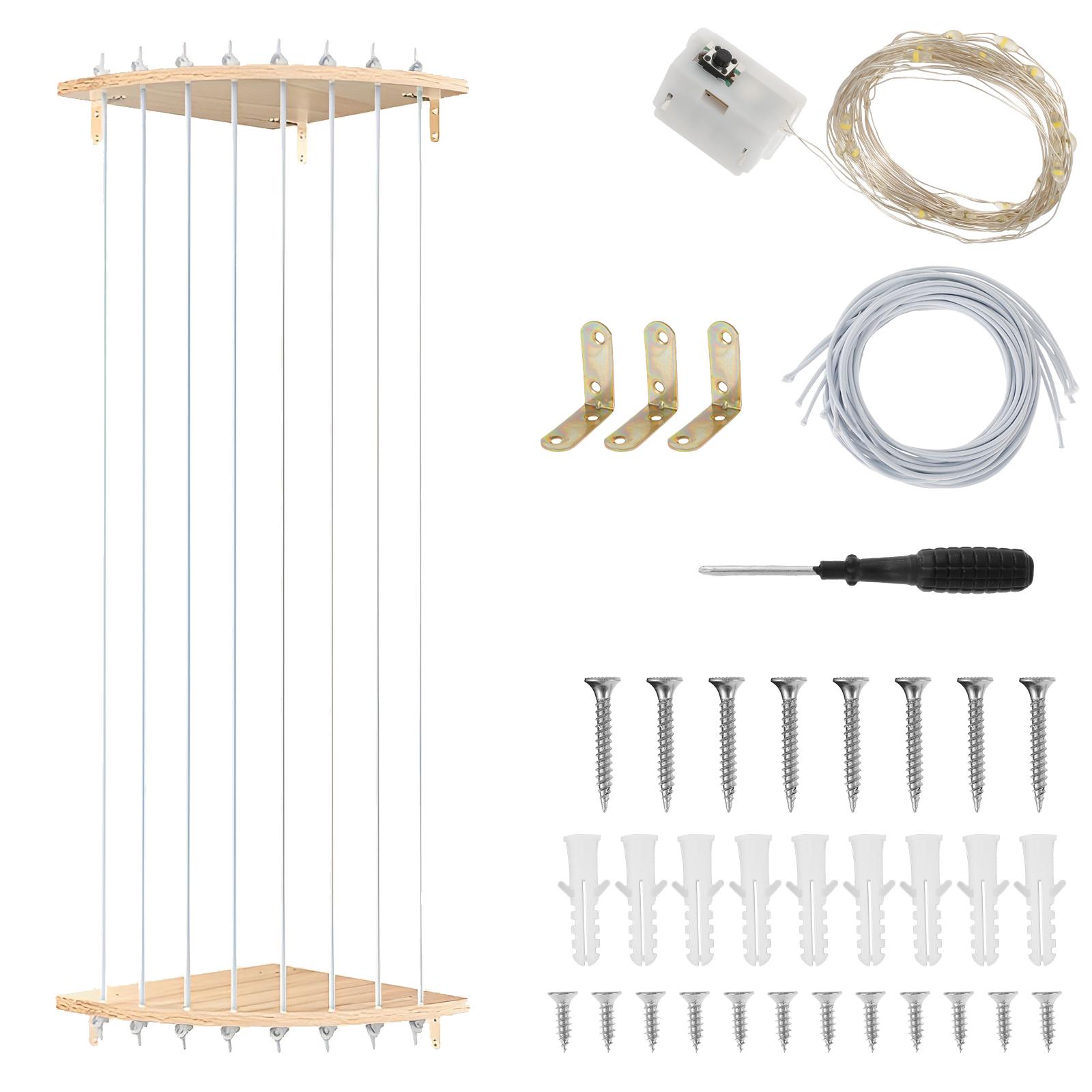 

Угловая клетка для хранения мягких игрушек, большая деревянная подставка для плюшевых игрушек со светодиодной подсветкой, настенная угловая полка для хранения мягких игрушек