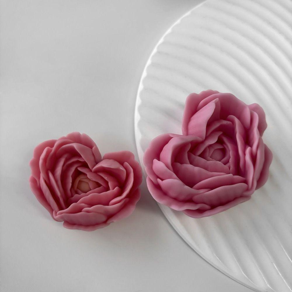 Handmade Love Flowers Mold Silicone Rose Resin Casting Mould Aromatherapy Candle