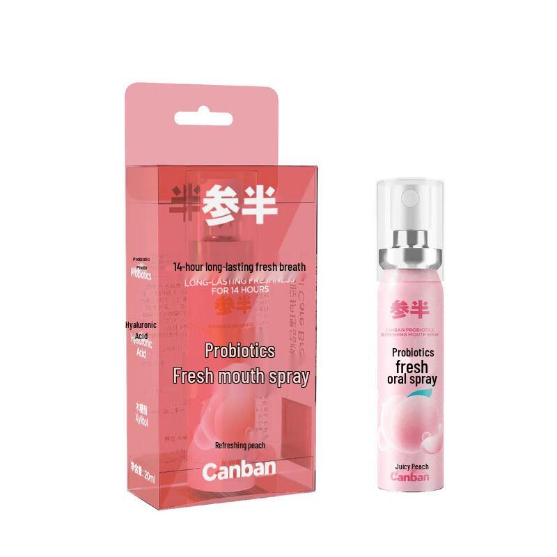 Cenban Probiotic Fresh Oral Spray 20ml (Refreshing Peach, 2-Pack)