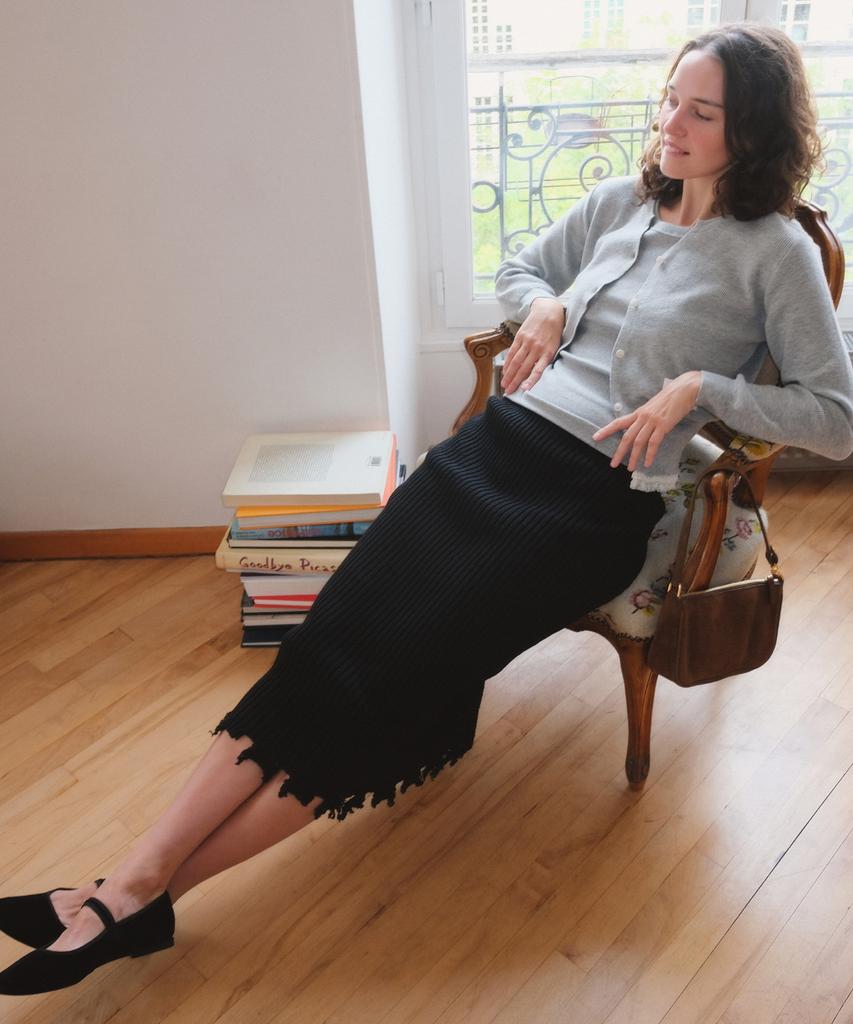 Hakesh Damaged Skirt_Black