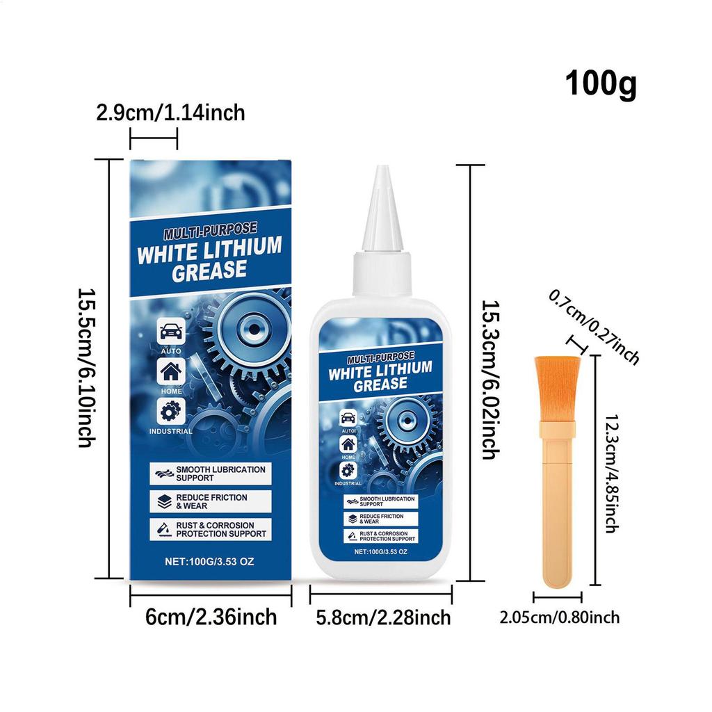 100g Grease Lubrication Waterproof Sealing Silicone Grease Lubricant Automobile Gear Valve Chain Maintenance Repair Tool