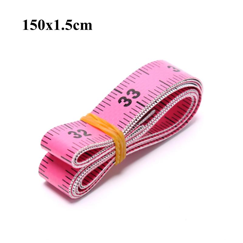 1PC 60in 150cm Body Measuring Ruler Sewing Tailor Tape Measure Mini Soft Flat Ruler Centimeter Meter Sewing Measuring Tape