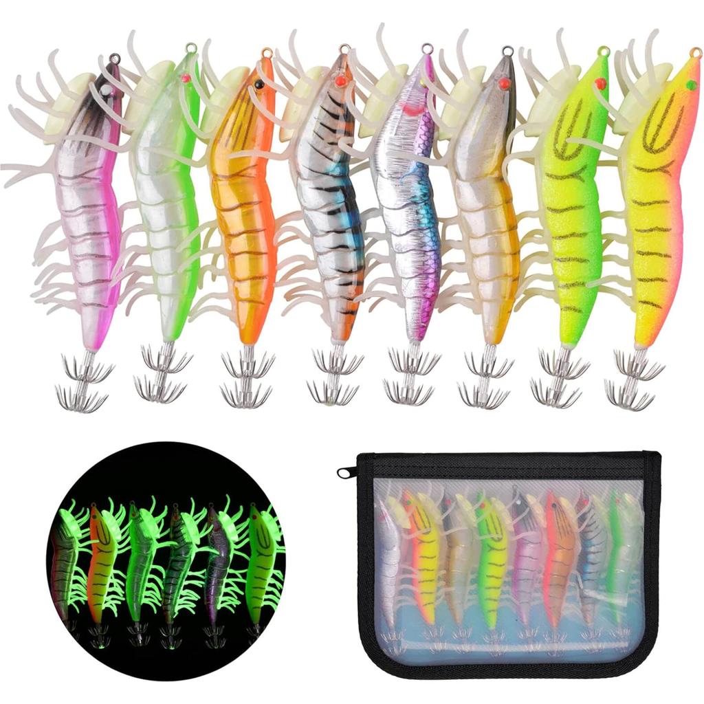 Lure Squid Fishing Highly Luminous Size Octopus Strong Wave Realistic Set Egi, Egi, 3.5, Egi, Motion, Flap-Flap Foot, 8-Color