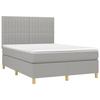 VidaXL Slat Bed Base with Mattress and LEDs, Upholstered Bed, Double Bed, Adult Bedroom Interior Bed, 3135589