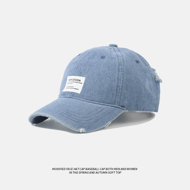 

Светло-голубая джинсовая кепка летняя старая кепка корейская версия универсальная стираная бейсболка повседневная мужская японская average size светло-синий