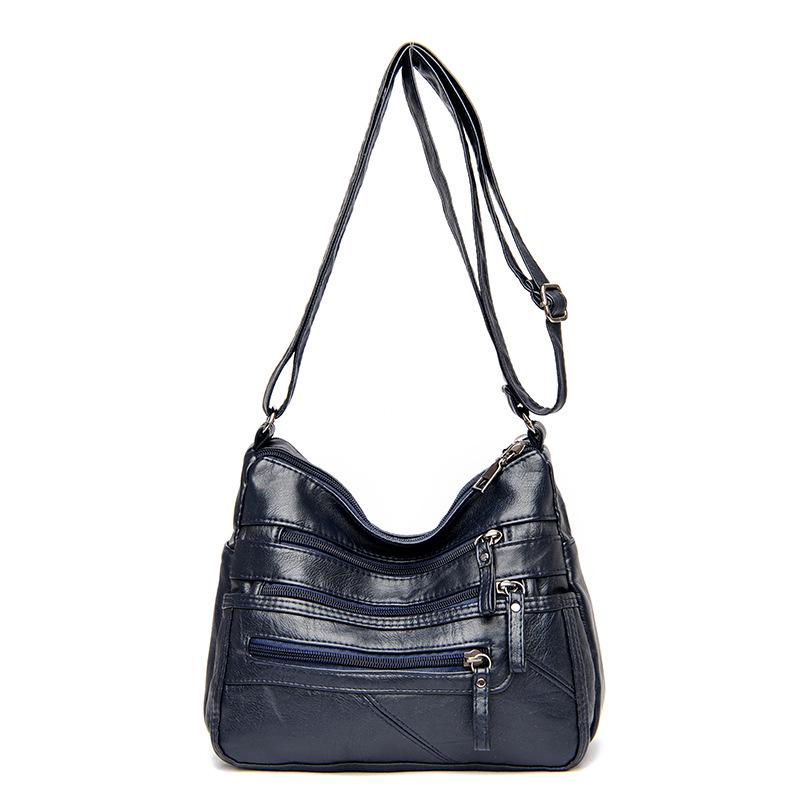 Women's 2021 Trendy Soft Leather Shoulder Bag - Large Capacity, All-Match, Middle-Aged Messenger Style