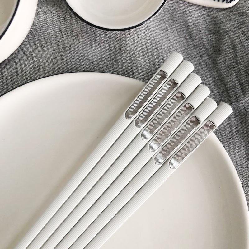 Ruhan White Silver Wheat Ear Chopsticks
