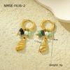 Summer Ocean 18K Gold Plated Starfish Jewelry Waterproof Stainless Steel Drop Earrings Natural Stone Minimalist Women Earrings