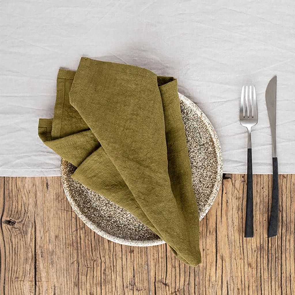 Handmade Cloth Napkins Versatile Square Napkins Square Dining Cloth Linen Material Perfect for Dinner Parties and More