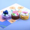 3D Strawberry Cake Keychain with DIY Cream Glue