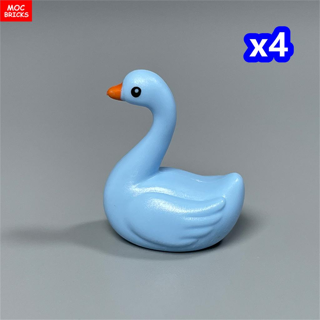 MOC Blocks Animal Duck Swan River Lake Farm Scene View Accessories DO IT YOURSELF Construction Bricks Playthings ideal for Kids Gifts