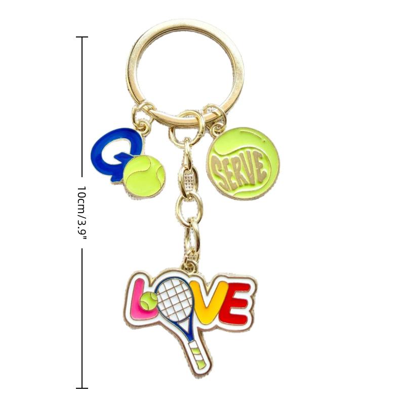 Mini-Schlüsselanhänger Tennis-Partygeschenke Tennisball-Schlüsselring Tennis-Taschen-Anhänger Sport-Schlüsselanhänger Für Jungen Mädchen Schul-Karneval Belohnung