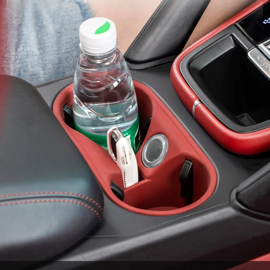 Car Cup Holder For Porsche Macan Cayenne Center Console Bottle Holder Insert Anti Slip Drink Storage Organizer Auto Accessories