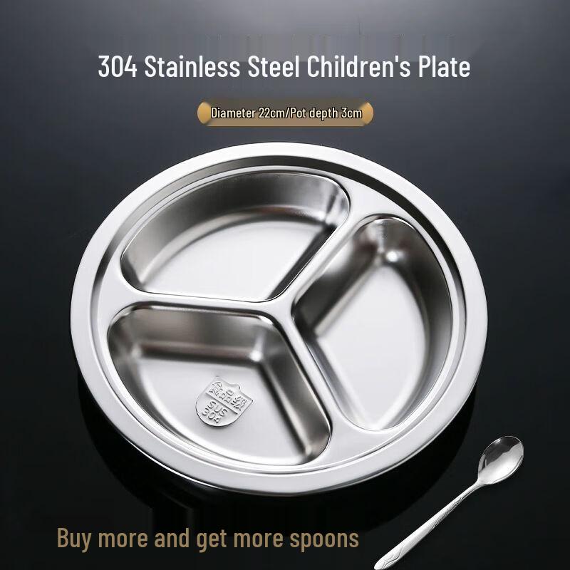 Kids  Stainless Steel Divided Meal Tray