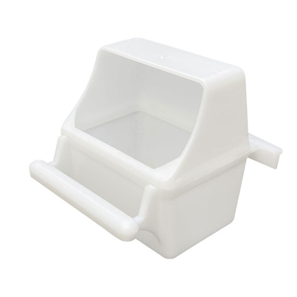 Hanging Bird Feeders for Cage Plastic Food Container with Perch for Parakeets