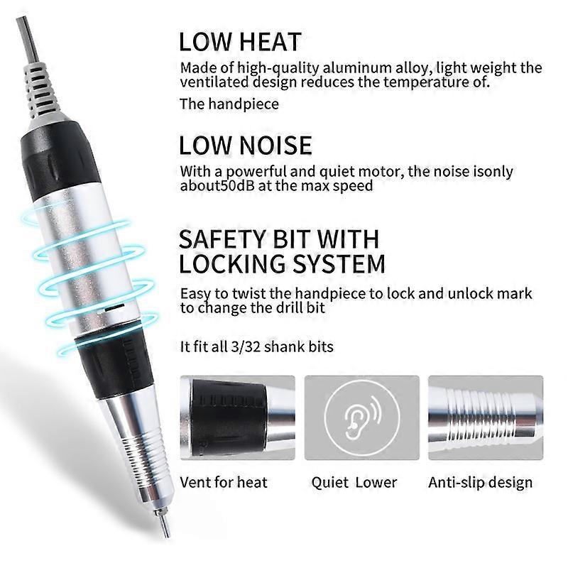Electric Nail Drill Machine Set Professional Milling Cutter for Manicure Nail Files Drill Bits Gel Polish Remover Tools