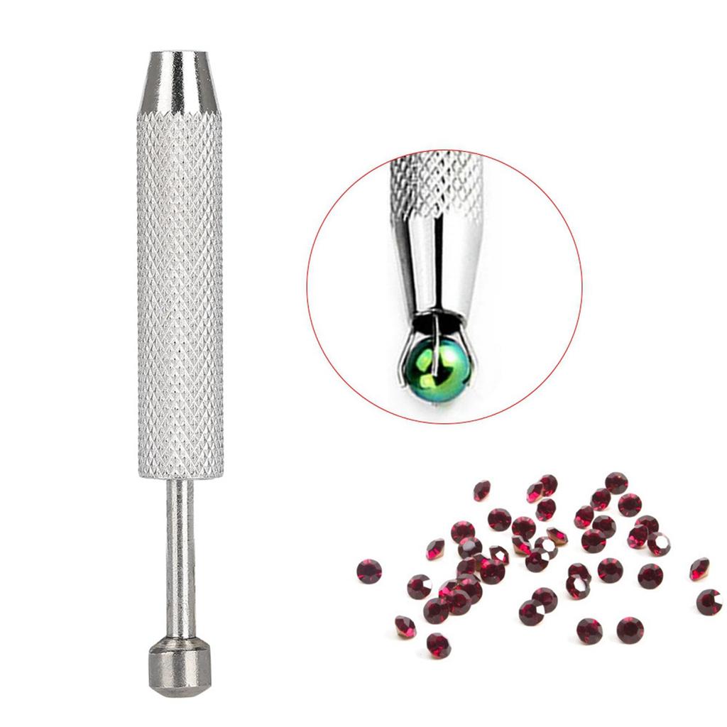 Jewelry Holder Pick Up Tool Diamond Gems Prong Tweezers Catcher Grabber with 4 Claws (short)