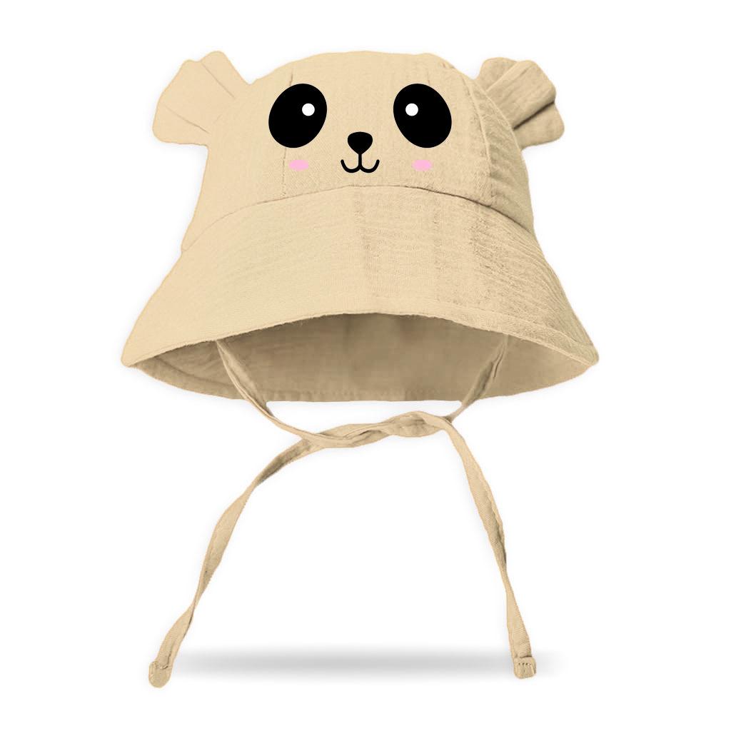 Neuer Little Bear Musselin Fischerhut für Kinder - Frühling/Sommer Baby Sonnenhut
