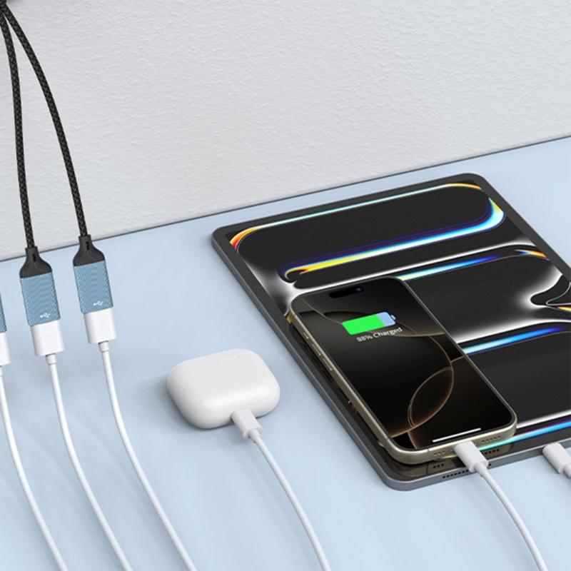 2/3 in 1 USB Y Splitter Cable USB Power Splitter Cable USB Male to Type C Female Splitter Cable Charging Data Transfer