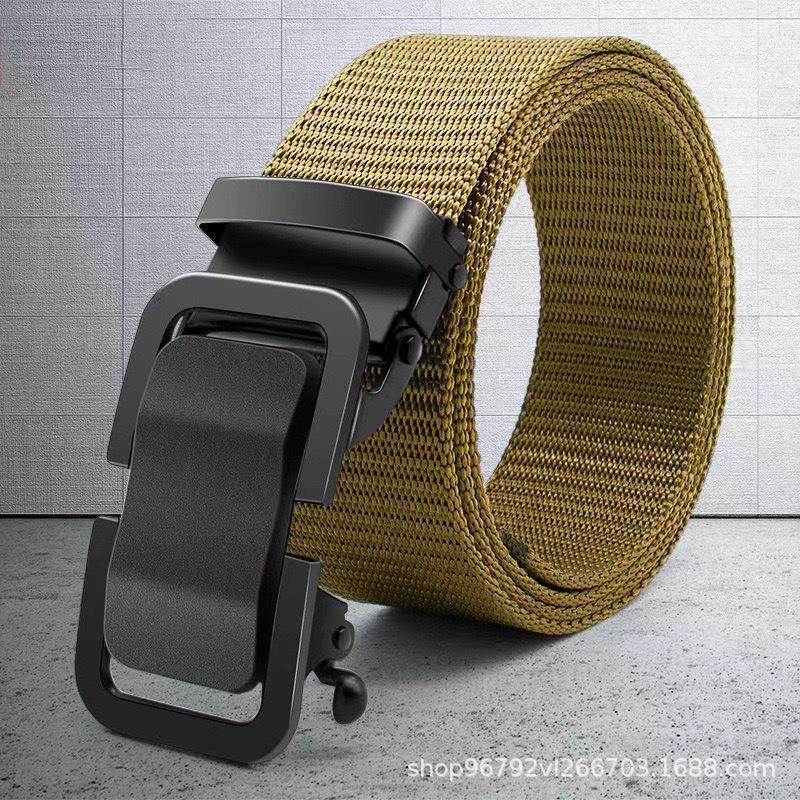 Men's Automatic Toothless Nylon Canvas Outdoor Belt