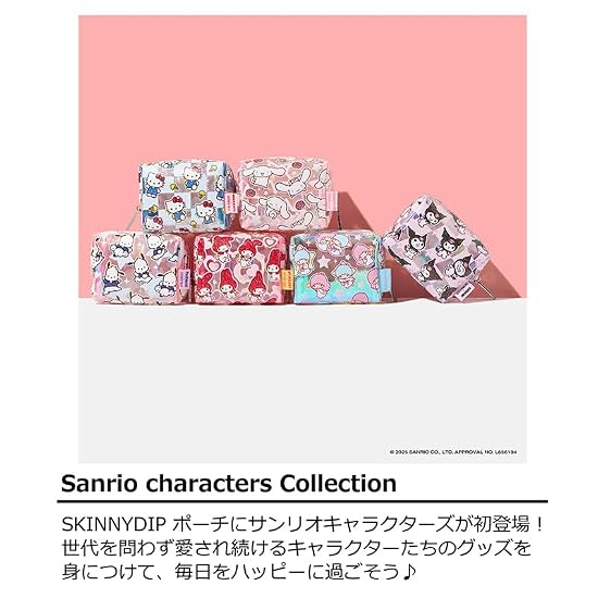 SKINNYDIP Pouch Pochacco Repeat Sanrio Characters Makeup Pouch Accessory Case 8242PCRP