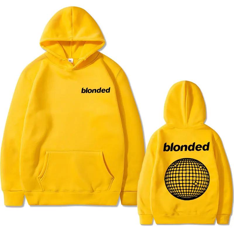

Толстовка с капюшоном Blond Trend Rapper Frank Hip Hop Sweasthirt Ocean Fashion Hoodies Unisex s Oversize Streetwear Мужская винтажная повседневная толстовка с капюшоном 4XL