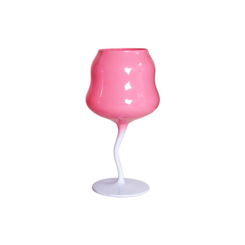 Chinese Style High-Stemmed Macaron Retro Twist Wine Glass