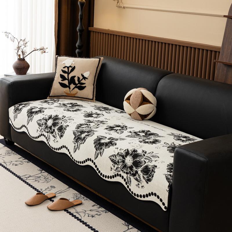 French Special-Shaped Sofa Cushion  New Light Luxury High-End Feeling Universal In All Seasons Irregular Straight Row Non-Slip Seat Cushion