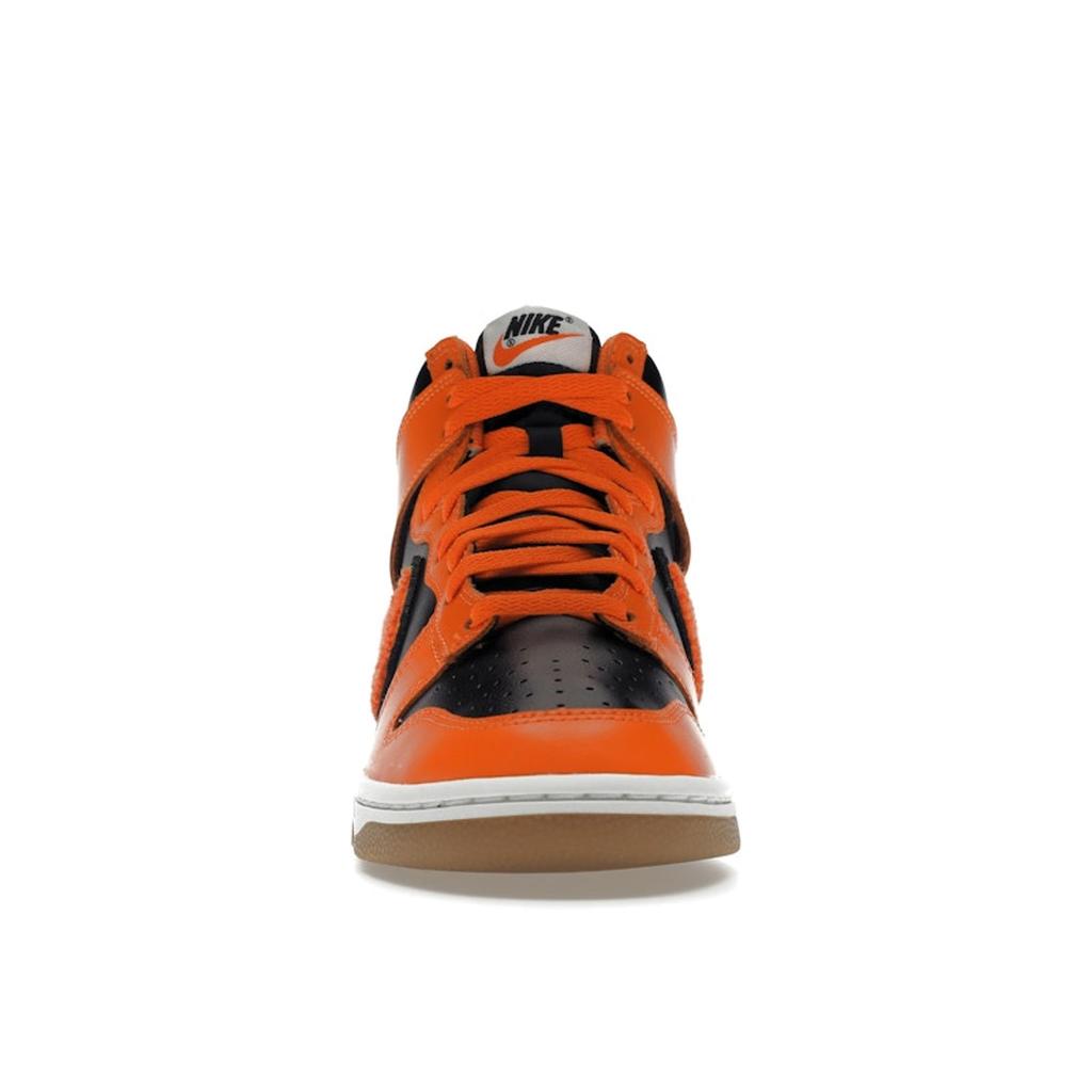Nike Dunk High Chenille Swoosh - Safety Orange Men Sneakers Black University-Gold Summit-White DR8805-002