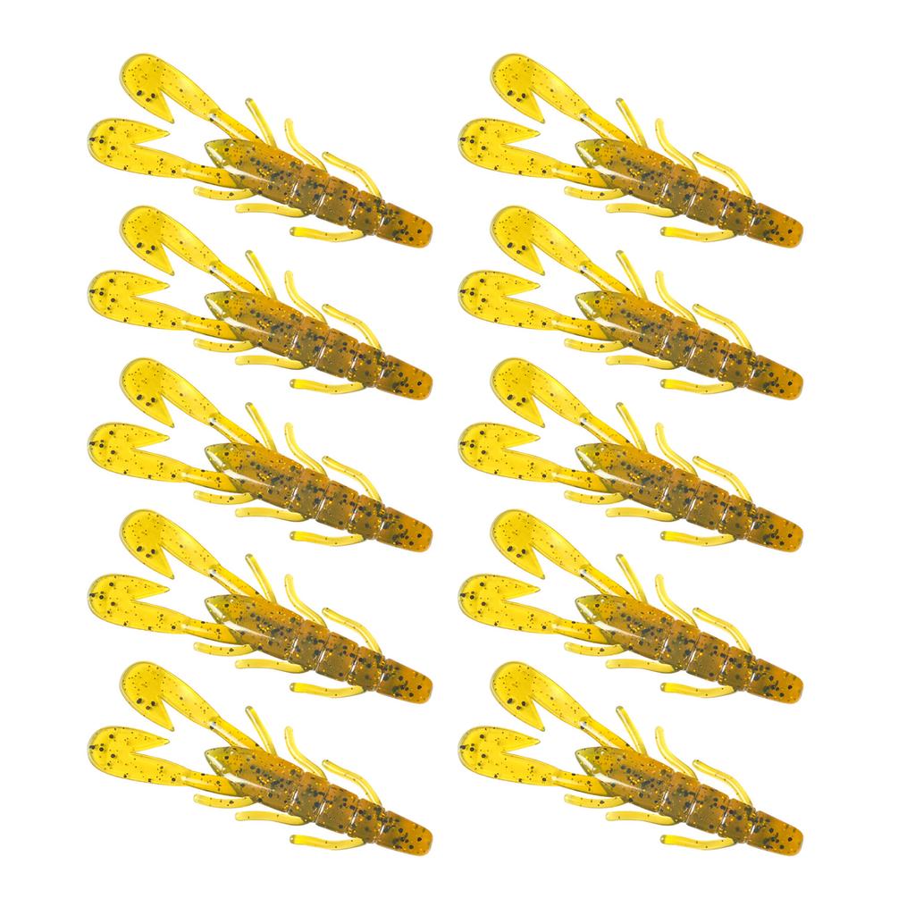Soft Bait Crawfish Lures Artificial Fishing Baits Lure for Bass Trout 8cm 6g Shrimp Swimbait Fishing Tackle 10pcs