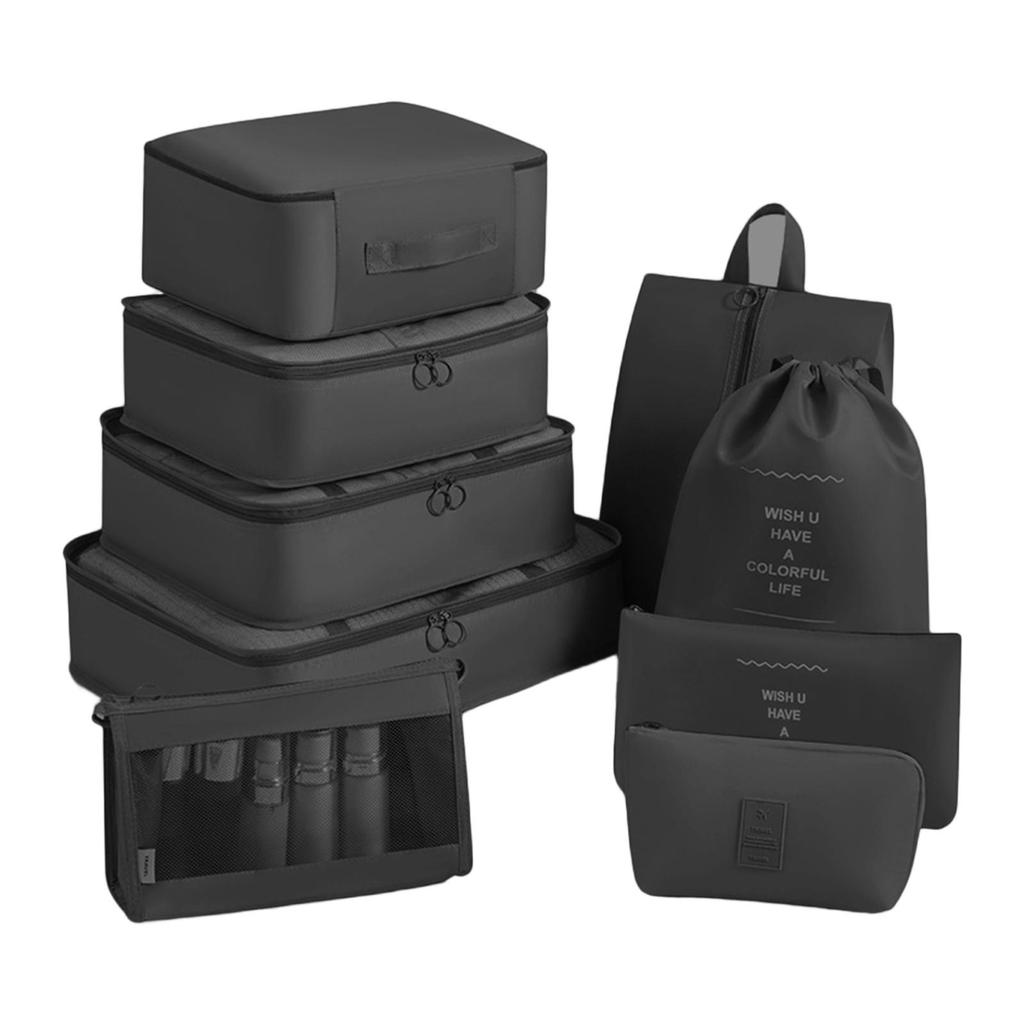 7/8/9-piece Set Travel Storage Bags,Digital Toiletries Shoes Clothes Organizer bag Suitcase Clothes Tidy Pouch,Packing Cubes Set