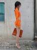 Deoineoseu Zipper Mini Shorts (Orange)