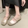 Fashion Summer 2025 New Soft-soled Flats Shoes Round Head Retro Women Shoes Hollow Out Women  Fashion Shallow Flat Shoes