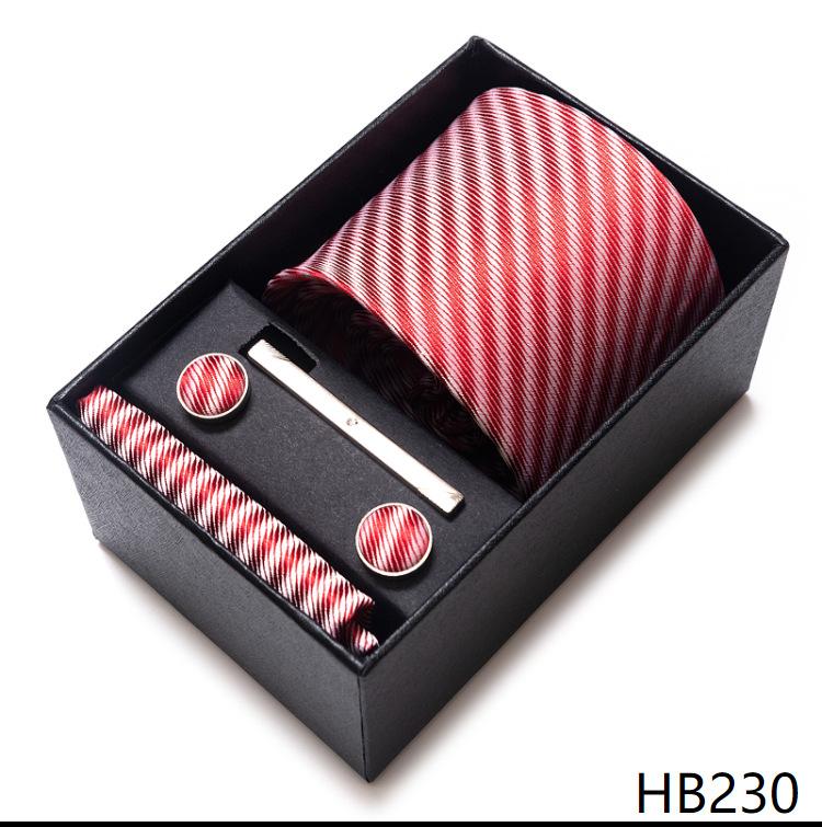Gift Box Men'S 8Cm Tie Business Dress Jacquard Yarn Business Career Tie Set Men