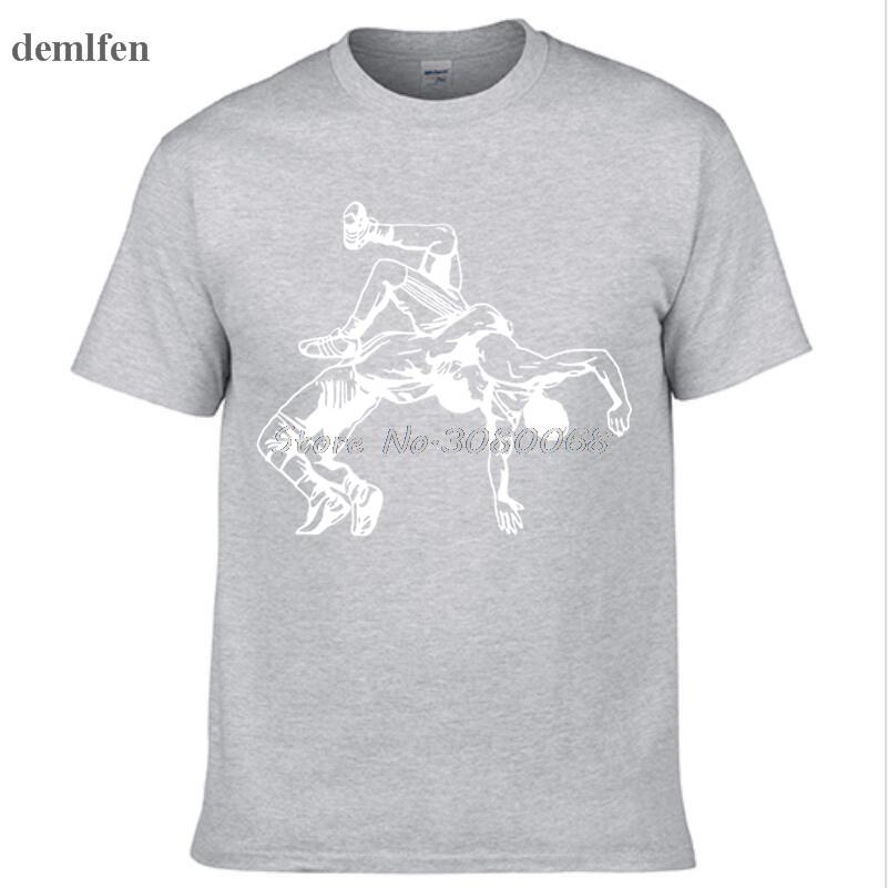 Funny Printed Men T Shirt Newest Wrestling Muay Thai T Shirt Casual O Neck Short Sleeve