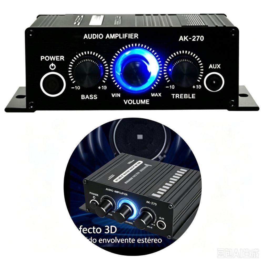 1pcs HiFi Sound Power Amplifier System 12V Power Sound Amp Receiver Mini Stereo Amplifier Home Use