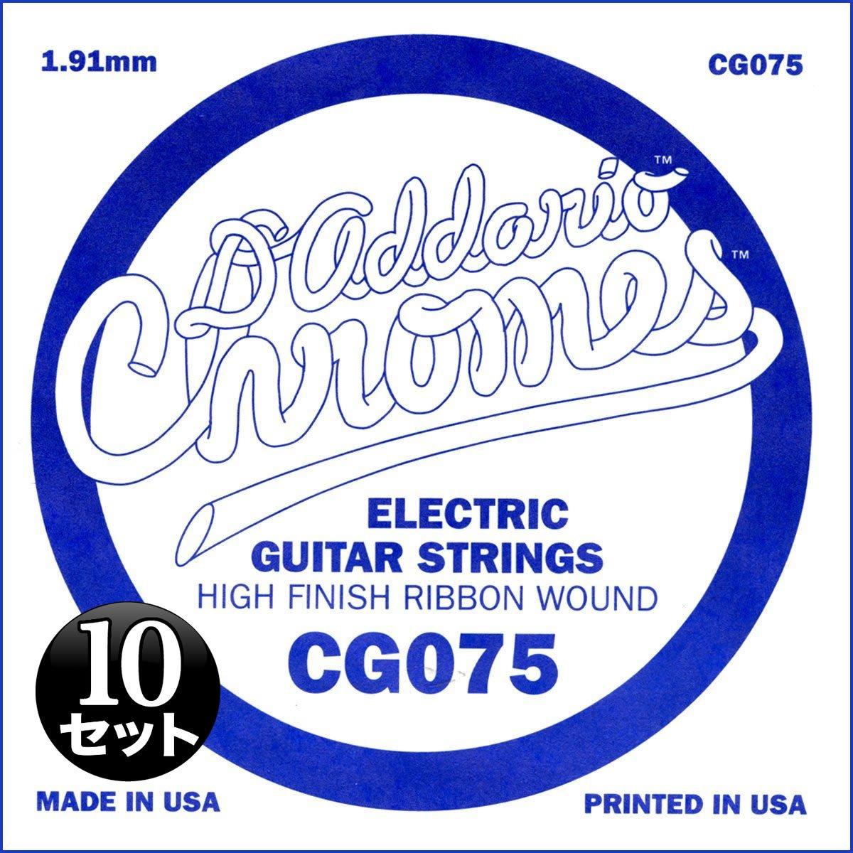 

Electric Guitar Loose Strings Flat Wound CG075 Set of 10 D Addario .075 []
