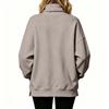 Women's Mock Neck Pullover Sweatshirt Loose Fit Casual Color Long Sleeve for Everyday Wear