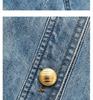 High-End Blue Retro Denim Summer Dress for Women 2026: Slimming Waist-Cinched, Temperament Fashion, Long Commute Style