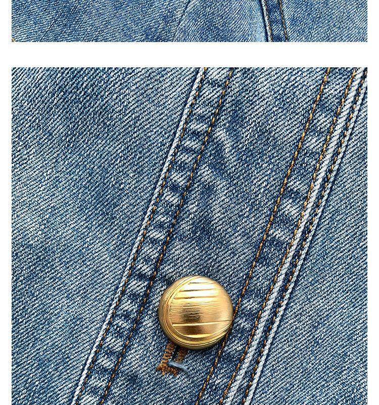 High-End Blue Retro Denim Summer Dress for Women 2026: Slimming Waist-Cinched, Temperament Fashion, Long Commute Style