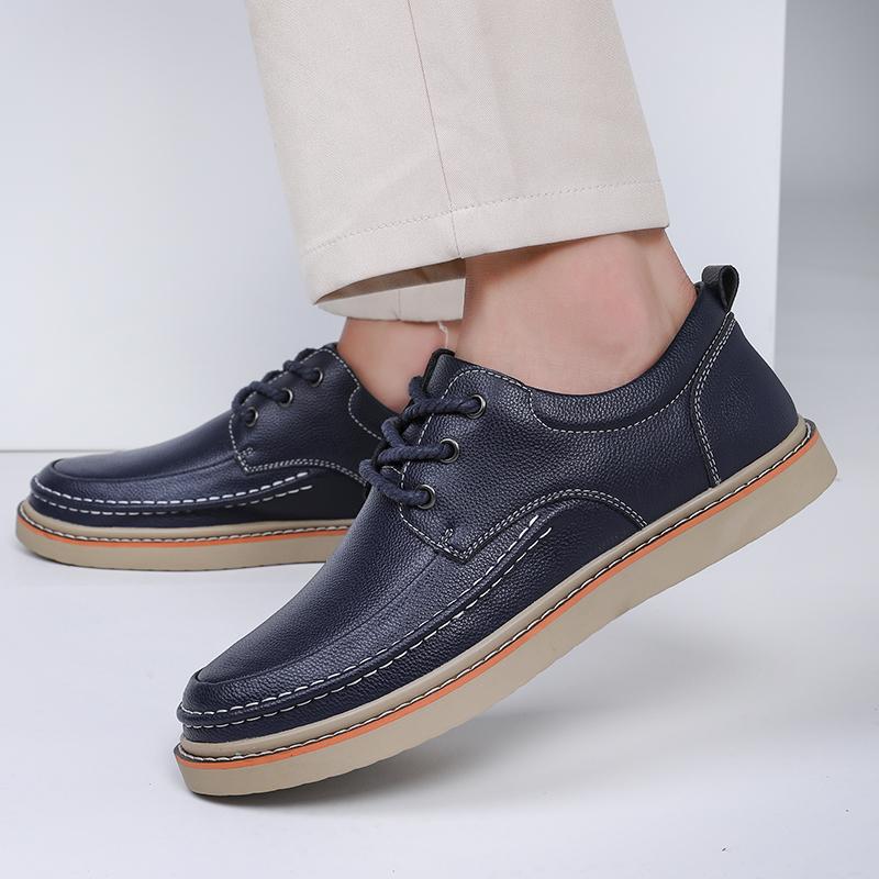 Handgefertigte lässige Lederschuhe für Herren, flache Schuhe