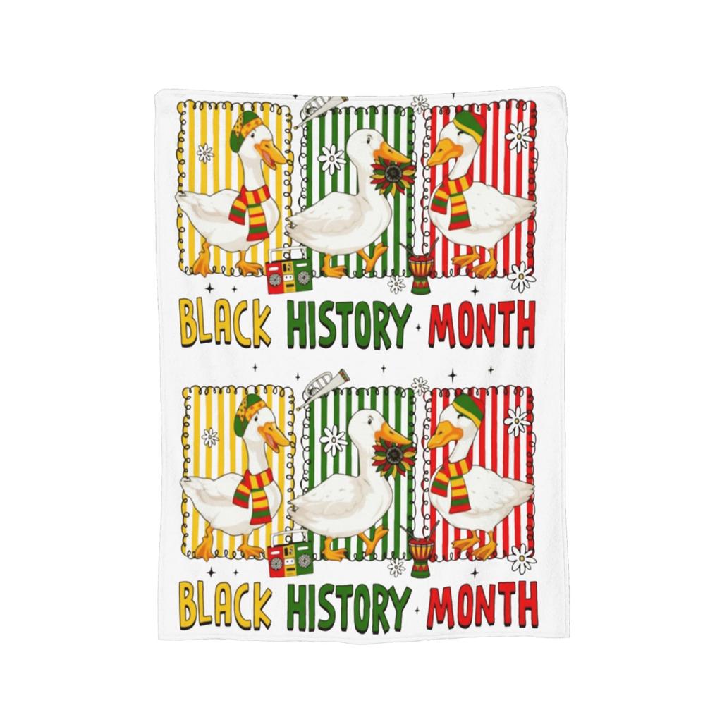 Black History Knitted Blanket Fleece  Super Warm Throw Blanket for Bedroom Sofa Bedroom Quilt