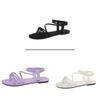 Sandali da Spiaggia da Donna Estivi in PU Slip-On Calzature Piane Comode per Adulti