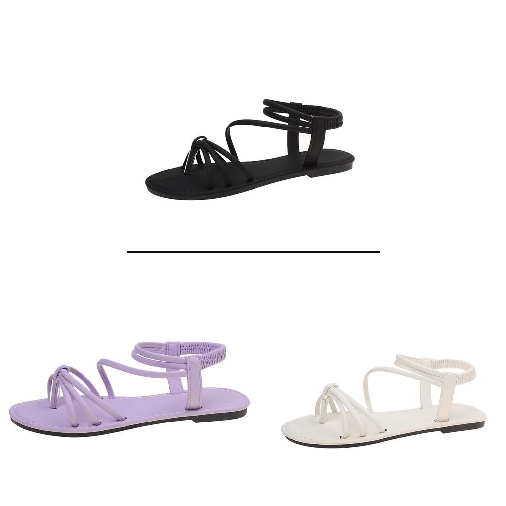 Sandali da Spiaggia da Donna Estivi in PU Slip-On Calzature Piane Comode per Adulti