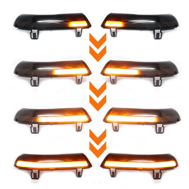 

Compatible with Volkswagen Golf 5, Jetta MK5, Passat, Sharan: LED Flowing Water Rearview Mirror Turn Signal Light Aviation Aluminum