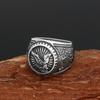 Men's Ring: Nordic Viking Raven and Eagle Design, Trendy Jewelry