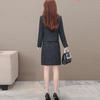 2025 Women's Slimming Petite Dress Set - Age-Reducing Two-Piece Skirt for Autumn/Spring